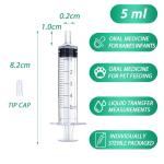 10-Pack 5ml Syringes for Lab Liquid Use