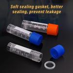 100 Pcs 2ml Plastic Vials with Caps