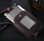 Large Capacity Stainless Steel Whiskey Flask with Holster
