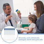 Healifty 50 Sets Nylon Tipped Flocked Swabs