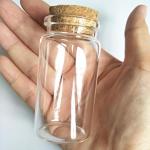 6-Pack 50ml Glass Bottles with Cork Stopper