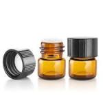 Honbay® 1ml Amber Glass Vials with Caps - 12 Pack