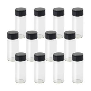 Glass Vials 1 Dram, Pack of 12 with Gasket