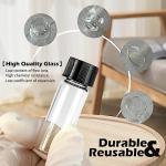 Glass Vials 1 Dram, Pack of 12 with Gasket