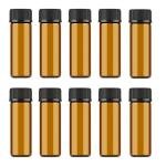 10-Pack 5ML Amber Glass Bottles with Caps