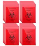 Biohazard Waste Bags - 100 Pack, 6" x 6