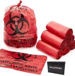 Medical Grade Biohazard Waste Bags - 50 Count