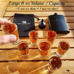 Matte Black 8 oz Flask Set with Funnel & Pouch