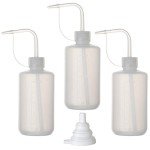 Hyber&Cara 3-Pack Safety Wash Bottles with Funnel