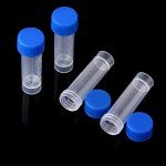 50-Pack 5ml Plastic Test Tubes with Screw Caps