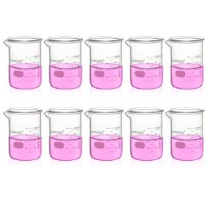 10-Piece Thick-Walled Glass Beaker Set, 150 ml