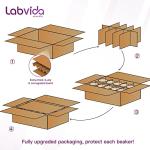 10-Piece Thick-Walled Glass Beaker Set, 150 ml