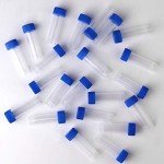 50-Pack 5ml Plastic Test Tubes with Screw Caps