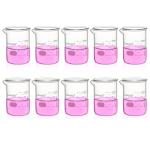 10-Piece Thick-Walled Glass Beaker Set, 150 ml