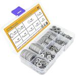 304 Stainless Steel Flat Washers Set - 580 Pieces
