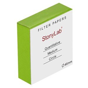 StonyLab 46mm Cellulose Filter Paper Circles, 100 Pack