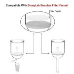 StonyLab 46mm Cellulose Filter Paper Circles, 100 Pack