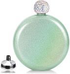 Rhinestone Cap Round Hip Flask for Ladies