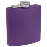 Matte Purple 6 oz Stainless Steel Hip Flask Set