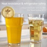 MICHLEY Unbreakable 12oz Tritan Drinking Glass Set
