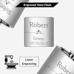 Personalized Stainless Steel Hip Flask - 6 Oz