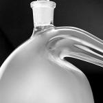 QWORK 250ml Distillation Retort with Glass Stopper