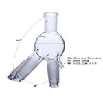 Laboy Glass Cow-Type Receiver Adapter with 24/40 Joints