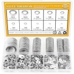 1000-Piece Assorted Stainless Steel Flat Washers