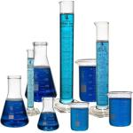 9-Piece Glass Beaker, Flask, and Cylinder Set