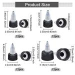 48PCS Natural Twist Squeeze Bottle Replacement Caps