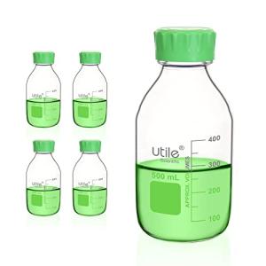 Borosilicate Glass Media Bottles with Screw Caps