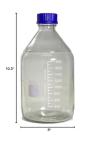 2000ml Borosilicate Glass Media Storage Bottle