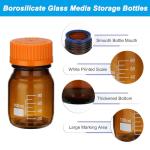 4 Pack 100ml Borosilicate Glass Lab Storage Bottles