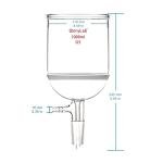 StonyLab Borosilicate Glass Buchner Funnel, 1000ml