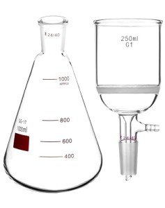 Glass Buchner Funnel with 1000ml Erlenmeyer Flask