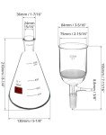 Glass Buchner Funnel with 1000ml Erlenmeyer Flask