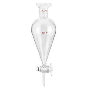 QWORK® 250ml Glass Separatory Funnel with Stopcock