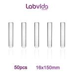 50 Pack 16ml Borosilicate Glass Test Tubes