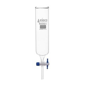 Eisco Labs 500ml Open-Top Funnel with PTFE Stopcock