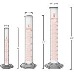 9-Piece Glass Beaker, Flask, and Cylinder Set