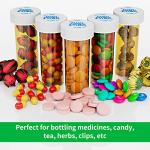 Empty Plastic Medicine Pill Bottles with Caps - 20 Pack