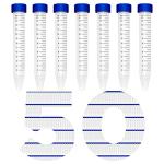 Conical Centrifuge Tubes 15mL, 50 Pack