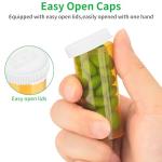 Clear Plastic Pill Bottles with Caps - 14 Pack