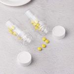 30Pcs Clear Plastic Pill Bottle with Caps