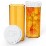 Clear Plastic Pill Bottles with Caps - 14 Pack