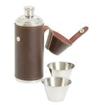 Kikkerland Stylish Leather Flask