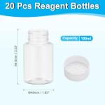 20 Pcs 100ml Wide Mouth Lab Reagent Bottles