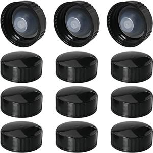 12pcs Black Phenolic Resin Screw Caps - 28mm