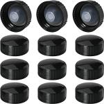 12pcs Black Phenolic Resin Screw Caps - 28mm