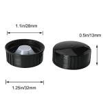 12pcs Black Phenolic Resin Screw Caps - 28mm